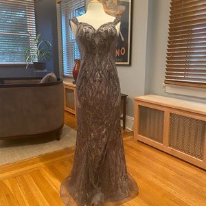 Beaded Evening Dress size 5-6.